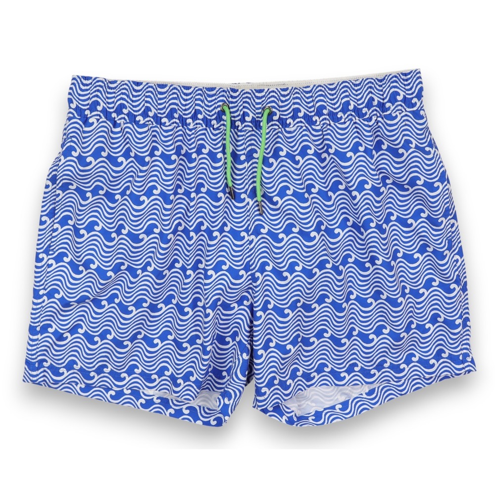Roller‎ Rabbit Swim Trunks Shorts Mens XL Blue White Mesh Lined Beach Pockets